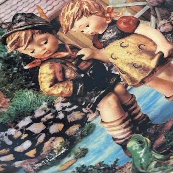 Danbury Mint 1992 Collector's Hummel Plate HELLO DOWN THERE Little‎ Companions - Picture 6 of 6